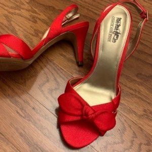 Coach and Four Red Slingbacks 8B NWOT
